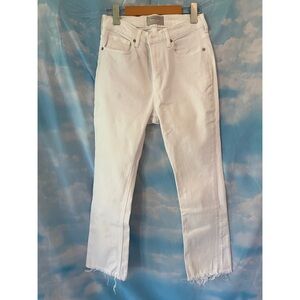 Everlane white cropped jeans